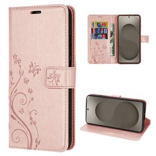 Case for Samsung Galaxy S26 Phone Case Wallet Case Card Slots Flower Rosegold Telefoon hoes price
