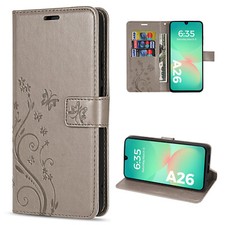 Phone Case for Samsung Galaxy A26 5G Flip Case Wallet Case IN Gray Telefoon hoes price