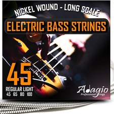 ELECTRIC BASS Guitar Strings Nickel Wound Pack Light 45 100 Long Scale by ADAGIO Bass Guitar price