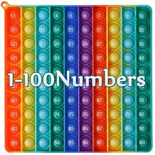 AK-SHIP 7.8in Big Size P0pp Math Toys , Rainbow Square Fidget Ttoy 100bubbles St Speelgoed Ship price