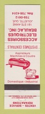 Matchbook Cover - Accessoires Electrical Vacuum Cleaner Repair Joliette QC Vacuum Cleaner Accessoires price