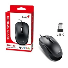 Genius DX-120 Wired 1200 DPI Optical Mouse - USB C (or PS2) Wired muis price