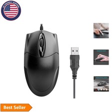 Classic Black Wired Mouse - 1000DPI Precision, Plug-and-Play for Windows/Mac Wired muis price