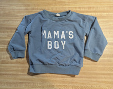 Foshan Baby Boy Size 2 Toddler Cotton Blend Blue MAMA'S BOY Sweatshirt Baby sweatshirt price