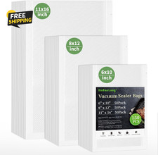 Vacuum Sealer Bags for Food-150 Quart 11"X16"And Quart 8"X12"And Pint 6"X10" Vacuum Sealer price