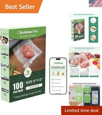Precut Vacuum Sealer Bags for Food Storage 100 Count 8" x 12" with BPA-Free, ... Vacuum Sealer price