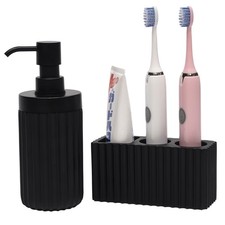 2PCS Bathroom Accessories Set with Large-Opening Ribbed Soap Dispenser and 3 ... Elektrische Tandenborstel en Accessoires price