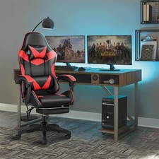 Chair Gaming Office PU Leather Massage Sport Racing Lumbar Headrest Footrest Massage Stoel price