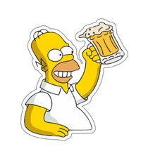 7x6cm 6pcs Homer Simpson Vinyl Stickers Laptop Mobile Phone Books Waterproof Laptop Accessoires price