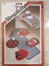 SIMPLICITY 9794 VTG 80s Placemat Table Runner Cutlery Napkin Home Pattern UNCUT Placemat price