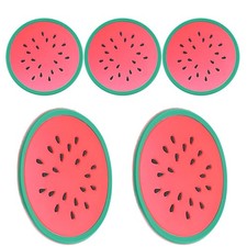 10Pcs Reusable Round PVC Placemat Fruit Pattern Heat Resistant Cup Pads Placemat price