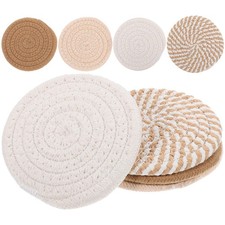 8pcs Round Cup Coasters Woven Coasters Braided Placemat Heat Resistant Woven Placemat price