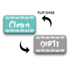 2Pcs Status Mark Dishwasher Identification Sticker Magnetic Fridge Magnet Dishwasher Sticker price