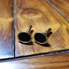 Vintage Signed Christian Dior Gold Oval Cufflinks With Black Onyx Stone  GBS Cufflinks price