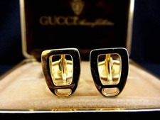 Gucci Cufflinks Gold Vintage Vtg Authentic Auth Deadstock Not Used Cufflinks price