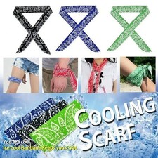 Ice Cooling Bandana Outdoor Sport Body Scarf Wrap Cool Headband Neck Cooler Bandana (Outdoor) price