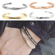 Square Twisted 316L Stainless Steel Bracelet, Never Give Steel Armband price