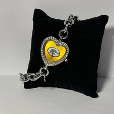 Green Bay Packers NFL Heart Stainless-Steel Bracelet Watch by Game Time NEW Steel Armband price