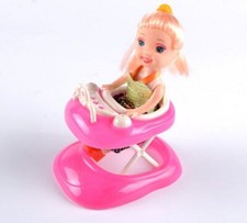 Doll's Plastic Baby Walker For Kelly Doll 11.5" Dollhouse 1/12 Size House Toys Baby Kamer meubels price