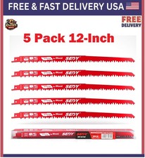 12-Inch Wood Pruning Reciprocating Saw Blades 5TPI for Tree Trimming (5 Pack)USA Reciprocating Saw price