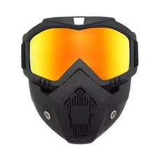 Motorcycle Helmet Riding Goggles with Removable Face Mask MTB Glasses Eyewear UK Eyewear Accessoire price