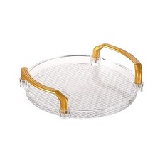 Acrylic Clear Round Serving Tray Bathroom Vanity Tray Decorative Tray with3945 Serving Tray price