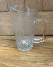 Gisela Graham Lavender Fields Pressed Glass Pitcher Jug 100% Glass Summer Bbq Pitcher price