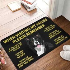 Custom Border Collie Doormat Non-Slip Entrance Kitchen Floor Door Mats Pet Dog Doormat price