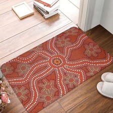 Australian Aboriginal Art Anti-Slip Doormat Dot Flowers Floor Carpet Door Mat Doormat price