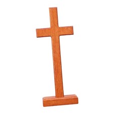 Altar Cross with Stand Wooden Centerpiece Sculpture Modern Decorative Object for Decoratief Object price