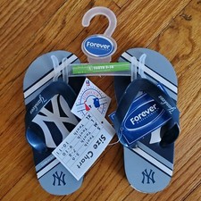 MLB NY New York Yankees Flip Flops Childrens Size 9-10 Beach Sandals Shoes Unisex Kinder slippers & Sandalen price