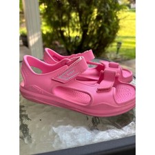 Crocs Sandal Adjustable Strap Pink Sandals Comfortable Kids Size Junior 1 Unisex Kinder slippers & Sandalen price