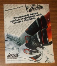 Seltene Werbung NORDICA Skistiefel - 77.596 lächelnde Japaner 1978 Ski Laarzen price