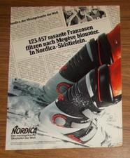 Seltene Werbung NORDICA Skistiefel - 123.457 rasante Franzosen 1978 Ski Laarzen price