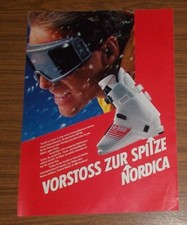 Seltene Werbung NORDICA NR 990 Skistiefel - Vorstoß zur Spitze 1987 Ski Laarzen price