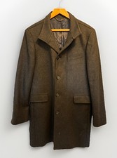 Gurteen Charcoal Black Wool Cashmere Mens Overcoat - Medium 40R Heren overjas price
