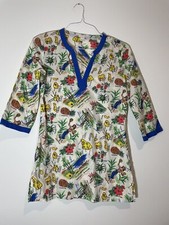 J CREW Hawaiian Whimsical Print Tunic Women’s 3/4 Sleeves Sz XS Tunic price