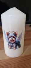 Decorative Candle Yorkshire Terrier Dog Memorial Angel Wings Decoratief Candle price