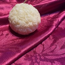 beeswax scented candle rose carvings tennis ball size decorative glowing home Decoratief Candle price