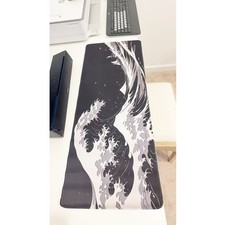 Aesthetic Monochrome Great Wave Large Mouse Pad 31"x11.5" Anti-Slip Desk Decor Bureau mat price
