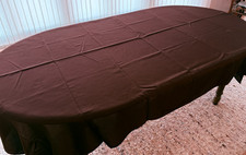 60" W x 102"L  Rectangular Fabric Tablecloth Brown - Premium Polyester / cotton Tablecloth price