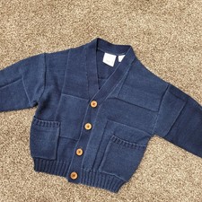 ZARA Baby Boys Girls Navy Blue Knit Cardigan Sweater 12-18 Months Pockets Jongens truien, vesten & knitwear price