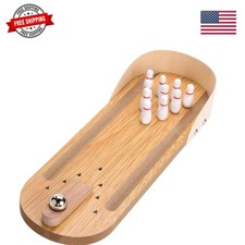 Table Top Mini Bowling Game Set-Tabletop Wooden Board Mini Arcade Desktop Tin... Kantoor Set price