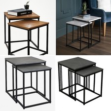 Nest of 2 Tables Modern Living Room Furniture Set Wooden Side Coffee Tables Nesting Tafels price