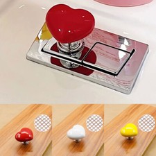 1x Handle Toilet Press Button Heart Shaped Tank Push Switch Toilet Press Tool Toilet price