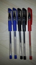 Black Blue Silver Gold Neon Red Gel Pen Line Roller Ink School Stationery Office Gel Ink (Roller) Pen price