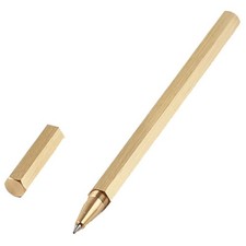 Hexagon 0.5mm Gel ink Pen Handmade Brass Liquid ink Roller ball Pen Classic Gel Ink (Roller) Pen price