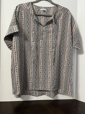 Sweet Salt Modest Clothing Peach And Navy Blue Floral Summer Top Size XL Modest Kleding price
