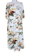 Sweet Salt Modest Clothing Floral A Line Shift Dress sz M Pockets Stretch R2 Modest Kleding price