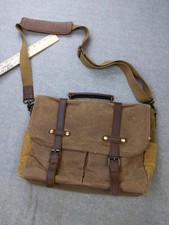 NEWHEY Messenger Bag Mens Large Brown Canvas Leather Laptop Shoulder Briefcase Heren Messenger Tas price